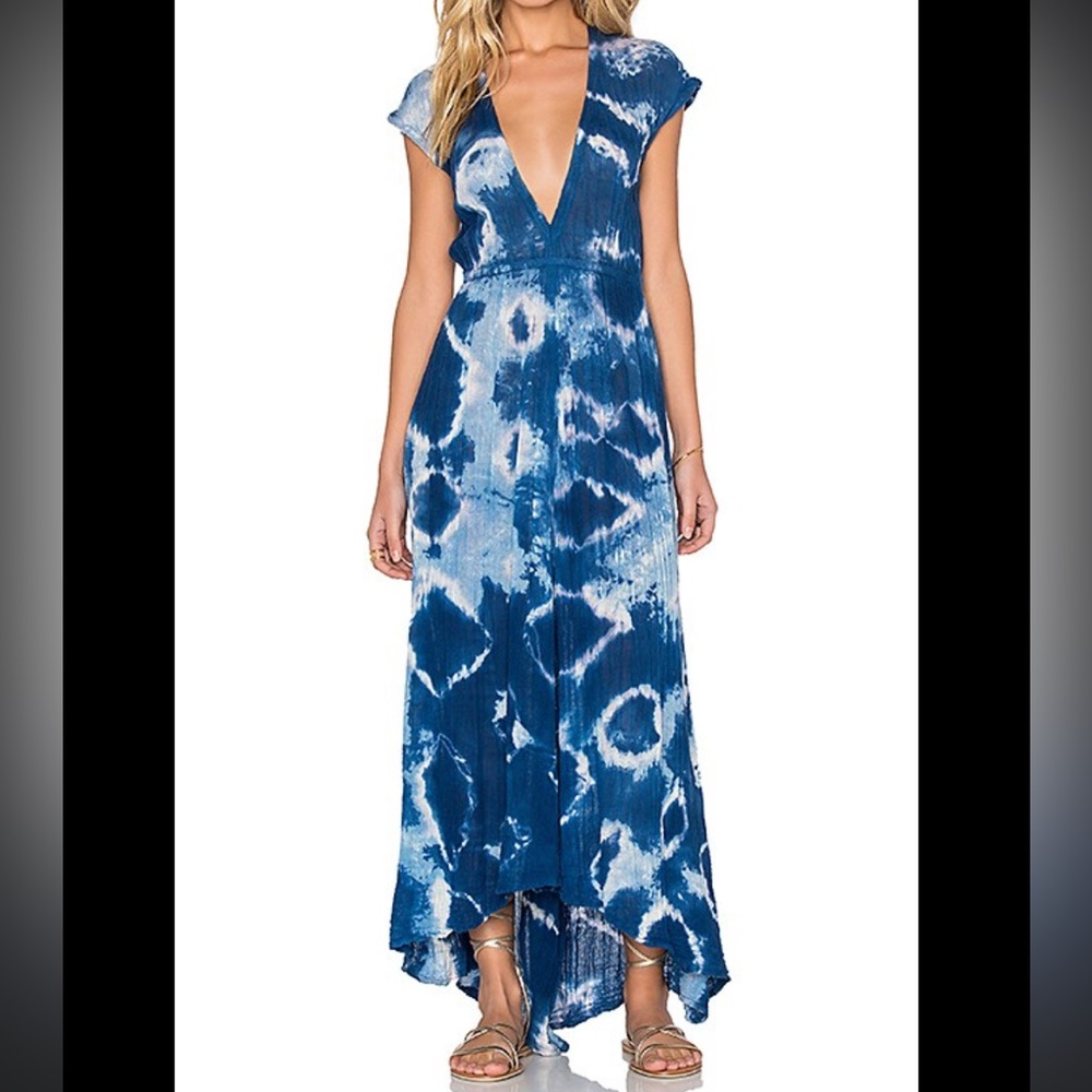 Jen's Pirate Booty Indigo Tie-Dye High Low Dress